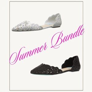 NWOT Blue By Betsey Johnson Cut-Out Ballet Flat